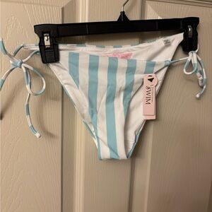 Victoria's Secret Aqua and White Bikini Bottom